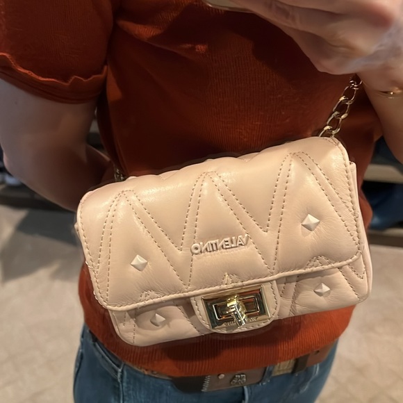 Valentino By Mario Valentino Papillon Studs Quilted Leather Crossbody Or Bum Bag - Picture 14 of 17